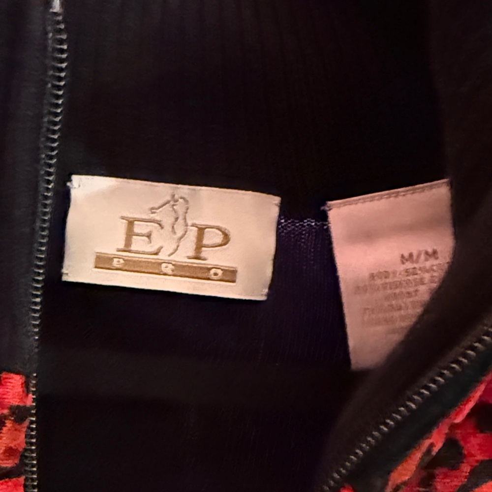 A Mermaid's Epiphany Red Leopard-Print Bomber Jacket with Black Sleeves - Picture 2 of 4